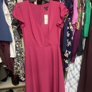 Pink midi dress Ann Taylor